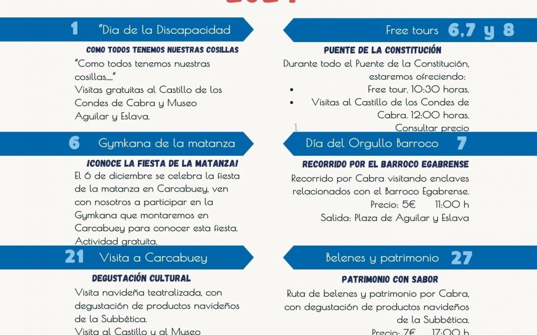 Actividades del mes de diciembre de 2024 por Colectivo Argamasa