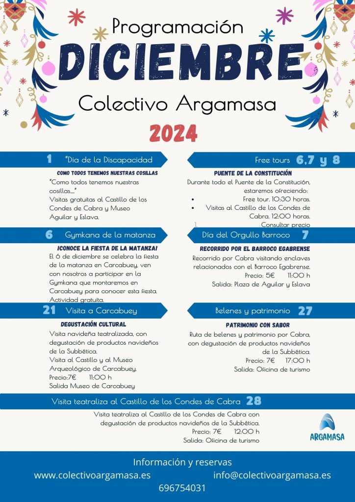 Actividades del mes de diciembre de 2024 por Colectivo Argamasa