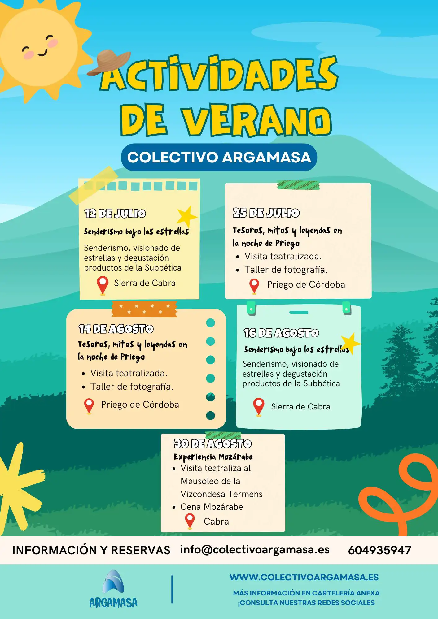 Verano 2025 Actividades de Colectivo Argamasa